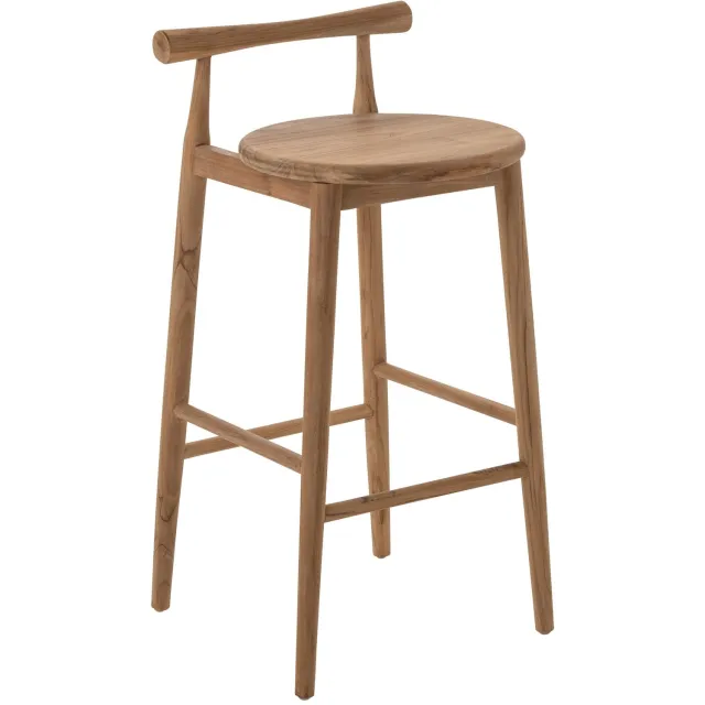 J-Line Barstoel Teak Hout Naturel