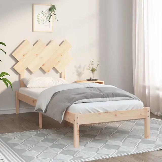 vidaXL Bedframe massief hout 90x200 cm bruin