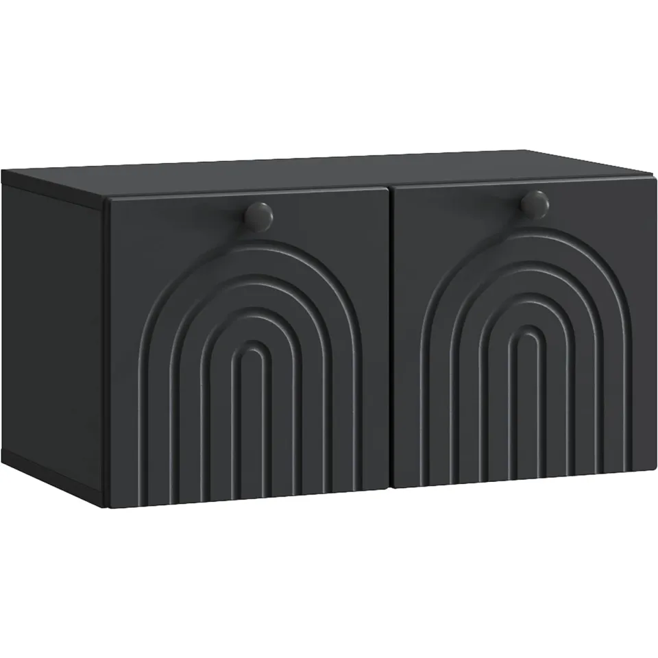 vidaXL Wandbeugel TV-kast Zwart 59,5 x 31 x 30 cm Bewerkt hout