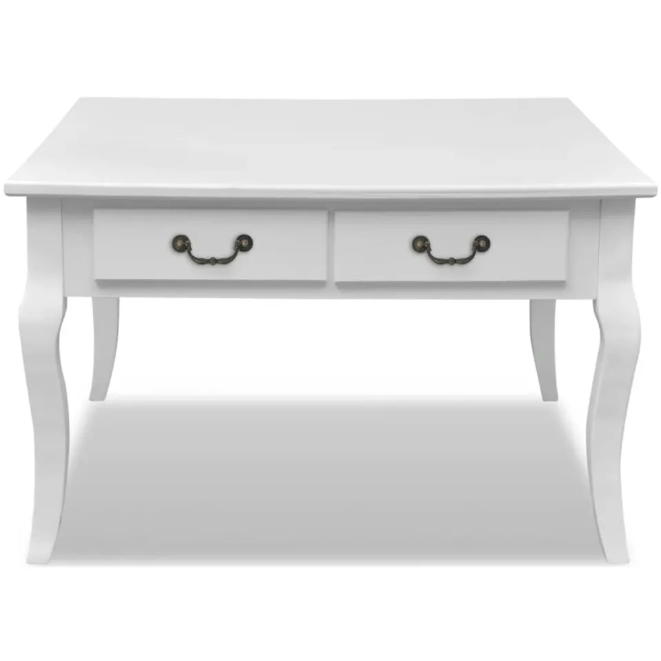 vidaXL Salontafel met 4 lades wit, foto 4
