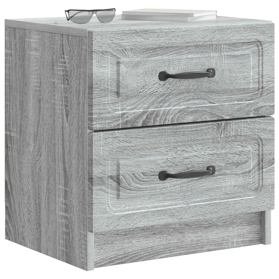 vidaXL Nachtkastje Grijs sonoma 43 x 34,5 x 44,5 cm Bewerkt hout