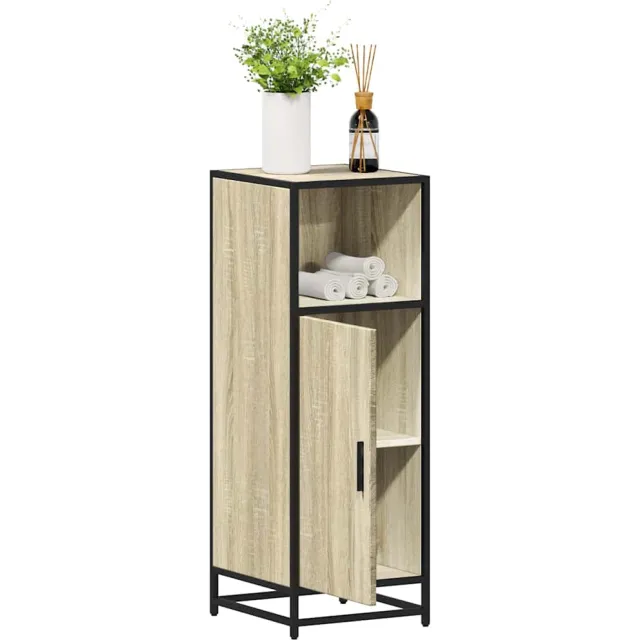 vidaXL Badkamerkast Sonoma Eiken 35x37,5x100 cm Bewerkt Hout Bruin