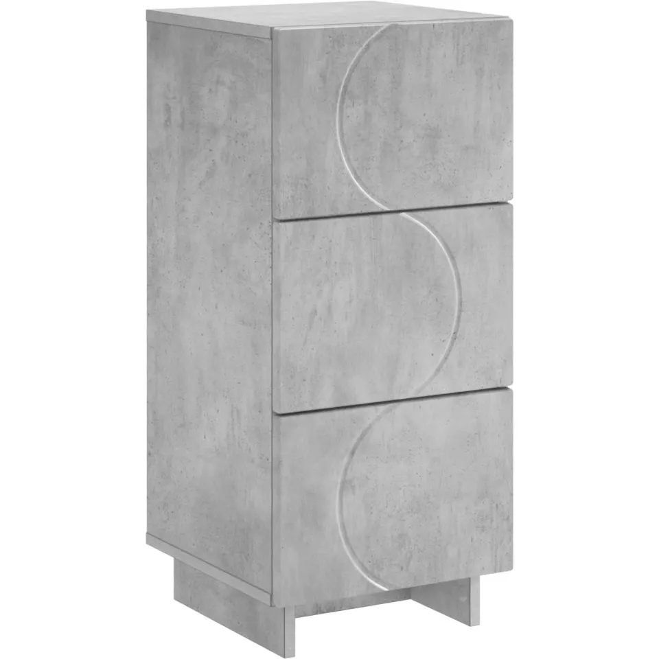 vidaXL Dressoir Betongrijs 33.5 x 34.5 x 75 cm Bewerkt hout grijs, foto 3