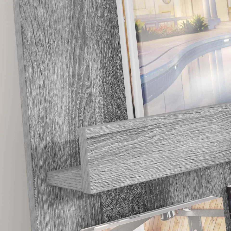 vidaXL Tijdschrift Rek Grijs Sonoma 51 x 11 x 102 cm Bewerkt hout, foto 4