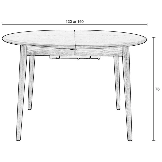 Zuiver eetkamertafel Twist naturel, foto 2