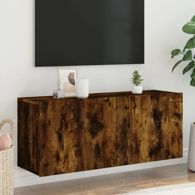 vidaXL Tv-meubel wandgemonteerd 100x30x41 cm gerookt eikenkleurig Bruin