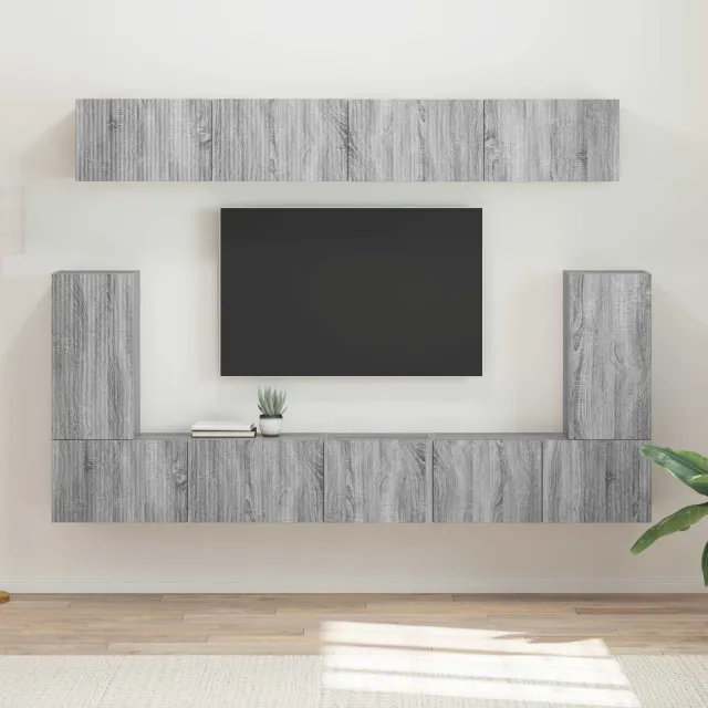 vidaXL Tv-meubelset 5 st Grijs Sonoma Bewerkt hout