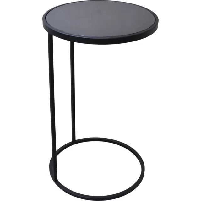 LOFT42 Nova bijzettafel - Rond - Zwart - Marmer