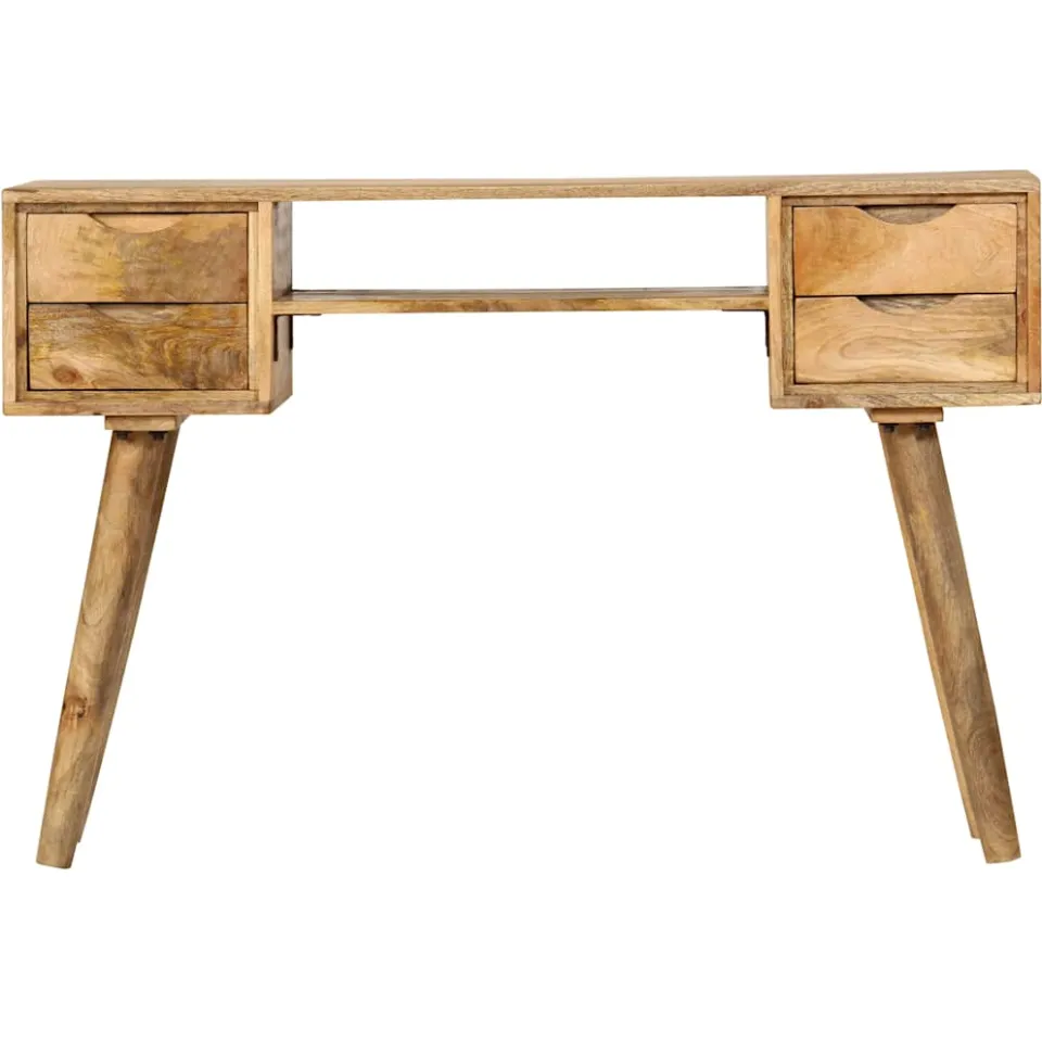 vidaXL Schrijftafel 115x47x76 cm massief mangohout bruin, foto 2