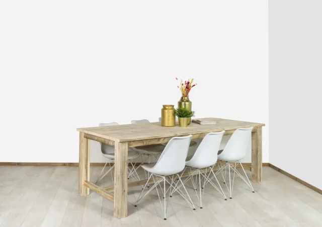 NordXL Steigerhouten eettafel Valeria met O poot