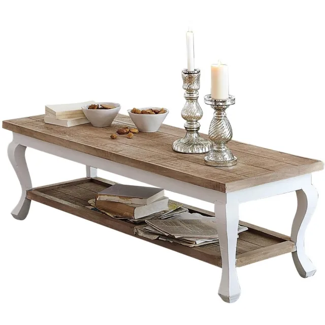 Loberon Salontafel Riverside bruin/antiekwit