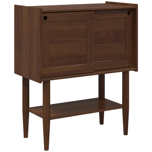 vidaXL Consoletafel - BILBAO - Donker - karamel - 80 - x - 40 - x - 95 - cm Donkerkaramel