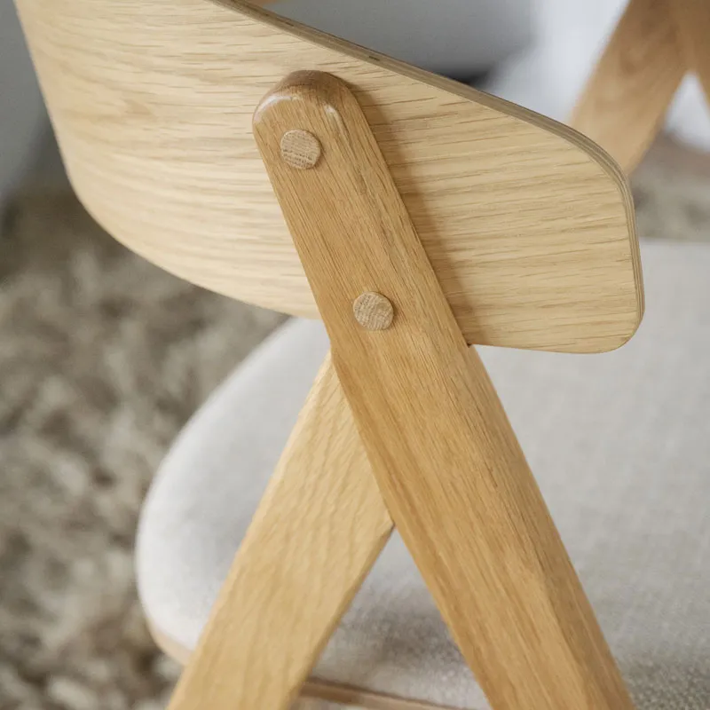 Rowico Home Waterton houten eetkamerstoel beige, foto 5