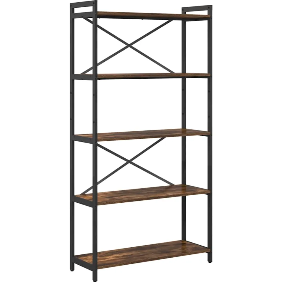 vidaXL Boekenkast 80 x 30 x 155 cm Bewerkt hout Gerookt eiken Bruin