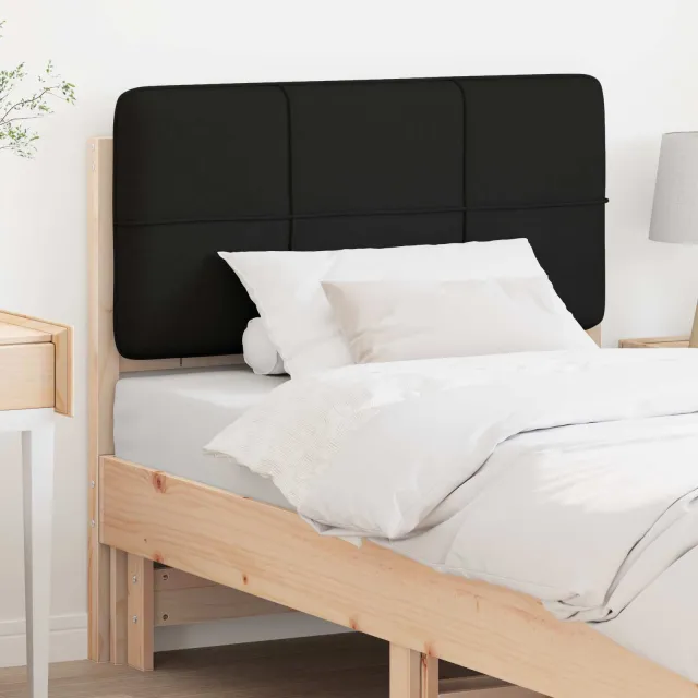 vidaXL Gestoffeerd hoofdbord Bruin en zwart 80 cm Massief grenenhout