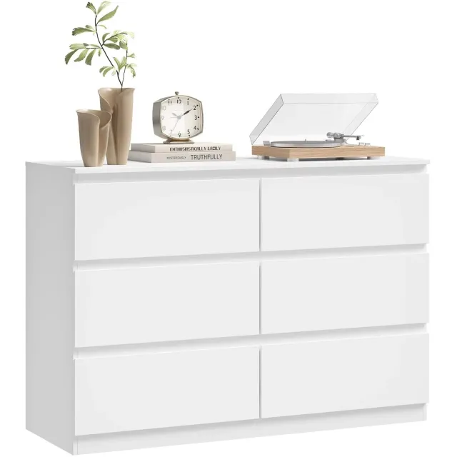 MC Select Ladekast - Dressoir Kasten - 6 Lades - 100 x 69 x 36 cm - Wit