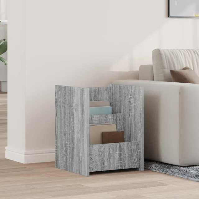 vidaXL Tijdschrift Rek Grijs Sonoma 35 x 35 x 45 cm Bewerkt hout, foto 2