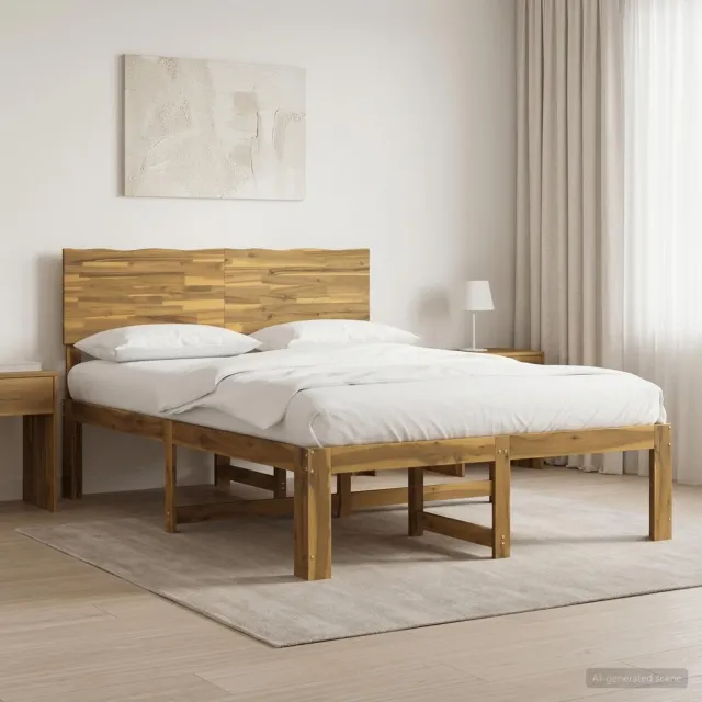 vidaXL Tweepersoonsbed met hoofdeinde ROSTOCK Wit 160 x 200 cm