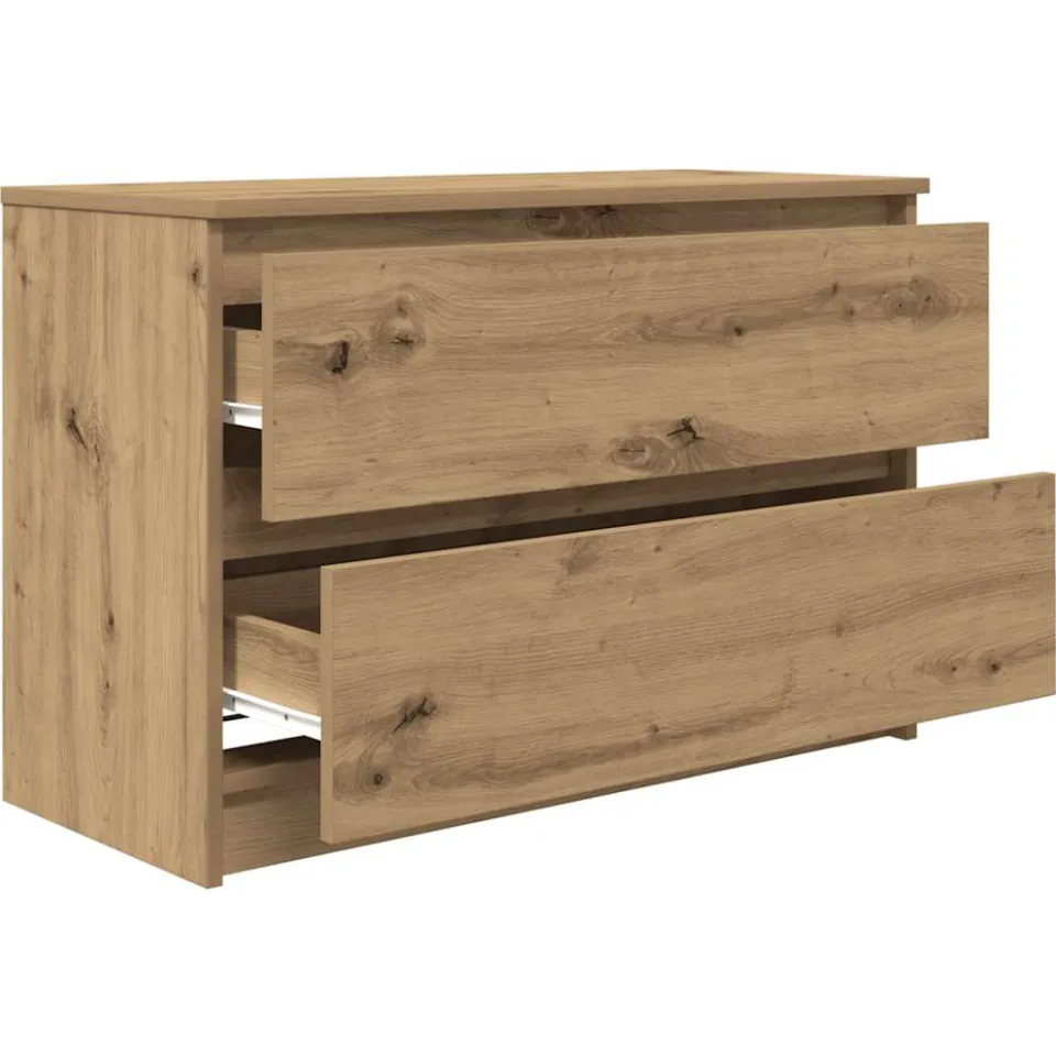 vidaXL Tv-meubel ambachtelijk 80x35x54cm spaanplaat grijs eikenkleurig, foto 4