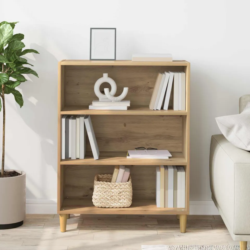 vidaXL Dressoir Artisan Eiken 69,5 x 32,5 x 90 cm Bewerkt hout, foto 4