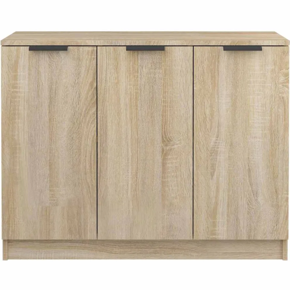 vidaXL Dressoir 90,5x30x70 cm bewerkt hout sonoma eikenkleurig, foto 4