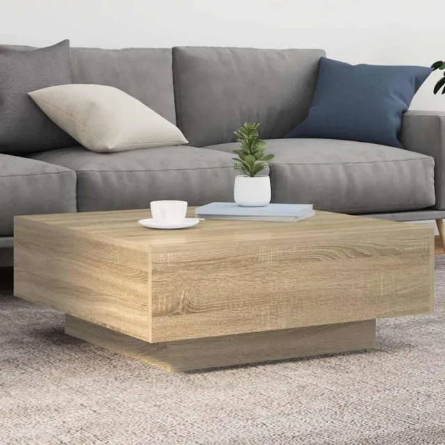 vidaXL Salontafel 80x80x31 cm spaanplaat sonoma eikenkleurig, foto 2