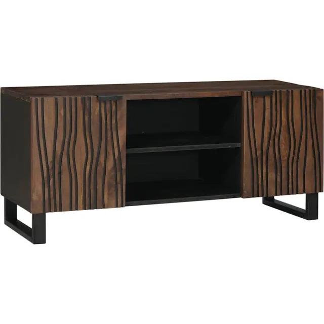 vidaXL TV Eenheden 105 x 33 x 46 cm Walnotenhout Bewerkt hout Bruin