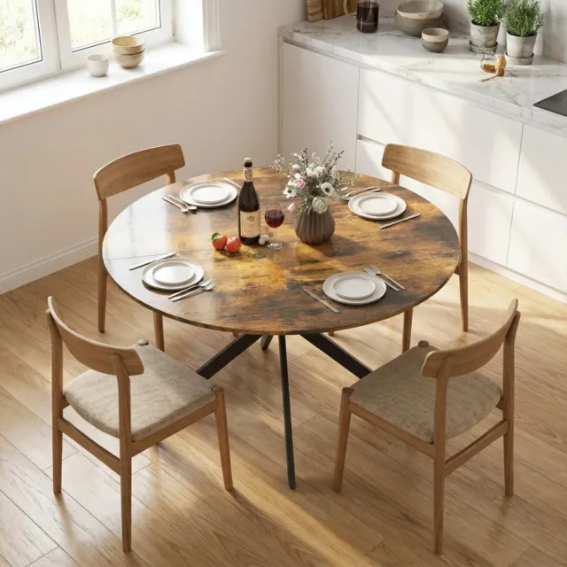 CHICFURN Eettafel - 4 personen - Industrieel - X-poten - Rustic Brown Rustiek bruin