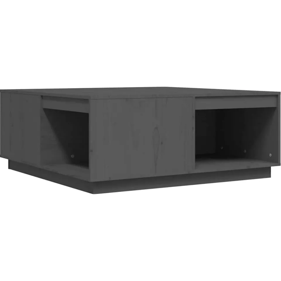 vidaXL Salontafel 100x101x40,5 cm massief grenenhout grijs, foto 4