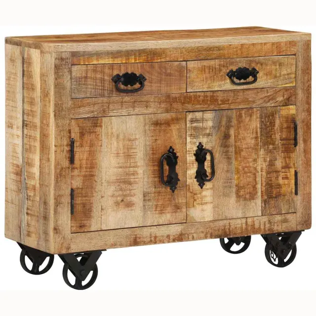 vidaXL Dressoir 80x30x65 cm massief ruw mangohout Bruin