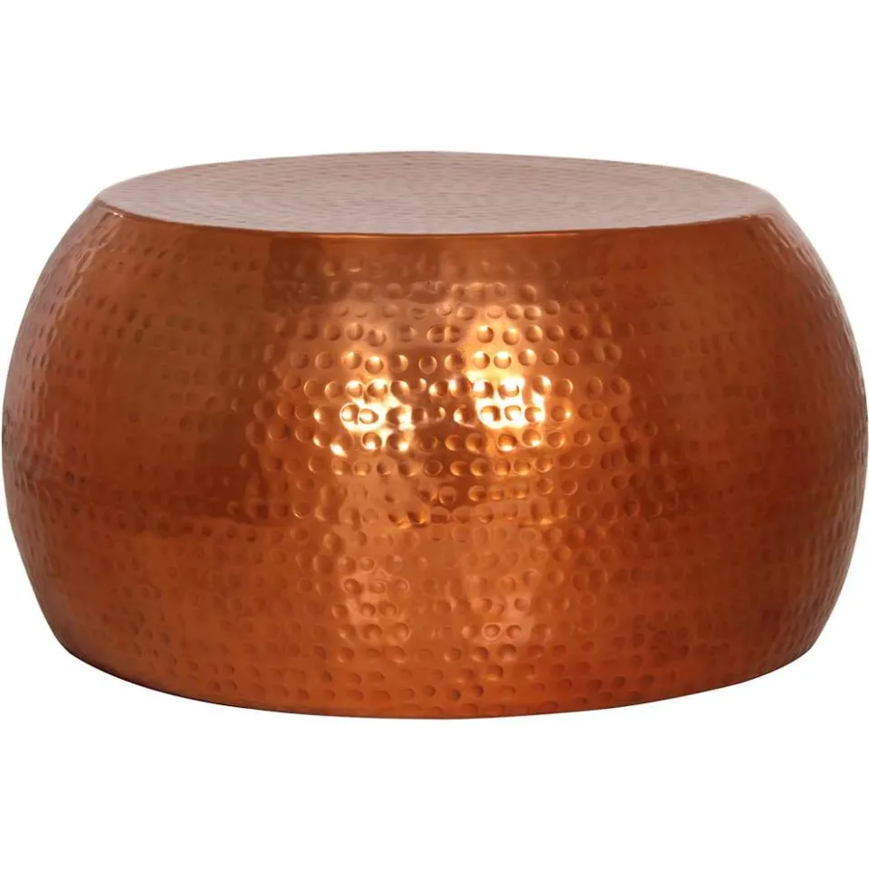 vidaXL Salontafel Ø 55x28 cm aluminium messing, foto 2