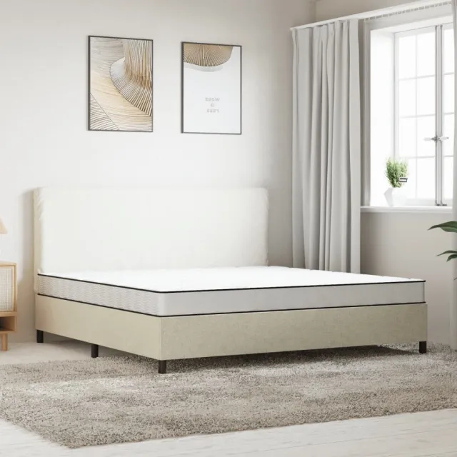 vidaXL Schuimmatras middelzacht 200x200 cm wit
