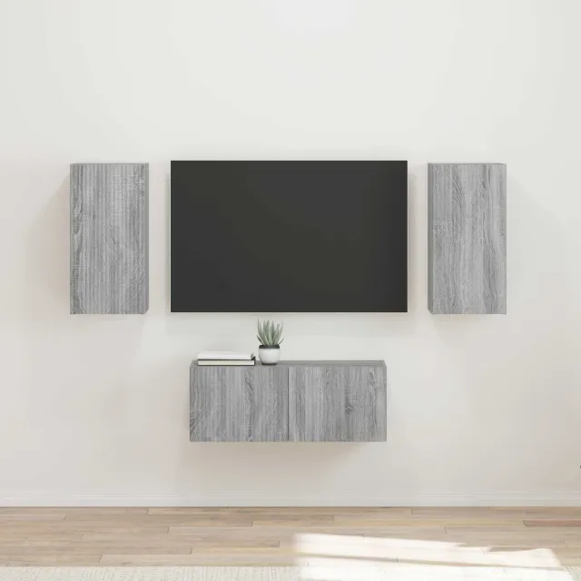 vidaXL Tv-meubelset 6 st 98 x 31 x 29,5 cm Grijs Sonoma, foto 2