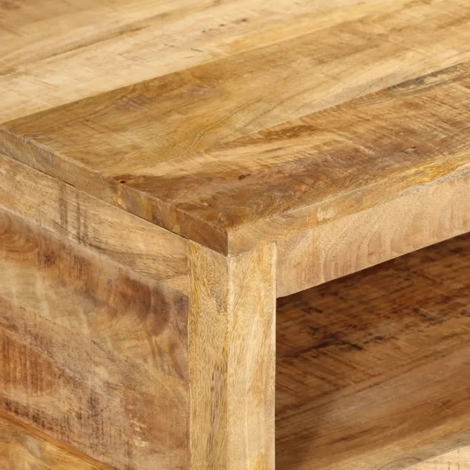 vidaXL Salontafel 80x55x30 cm massief mangohout bruin, foto 4