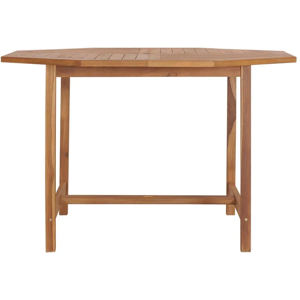 vidaXL Tuintafel 110x110x75 cm massief teakhout bruin, foto 2