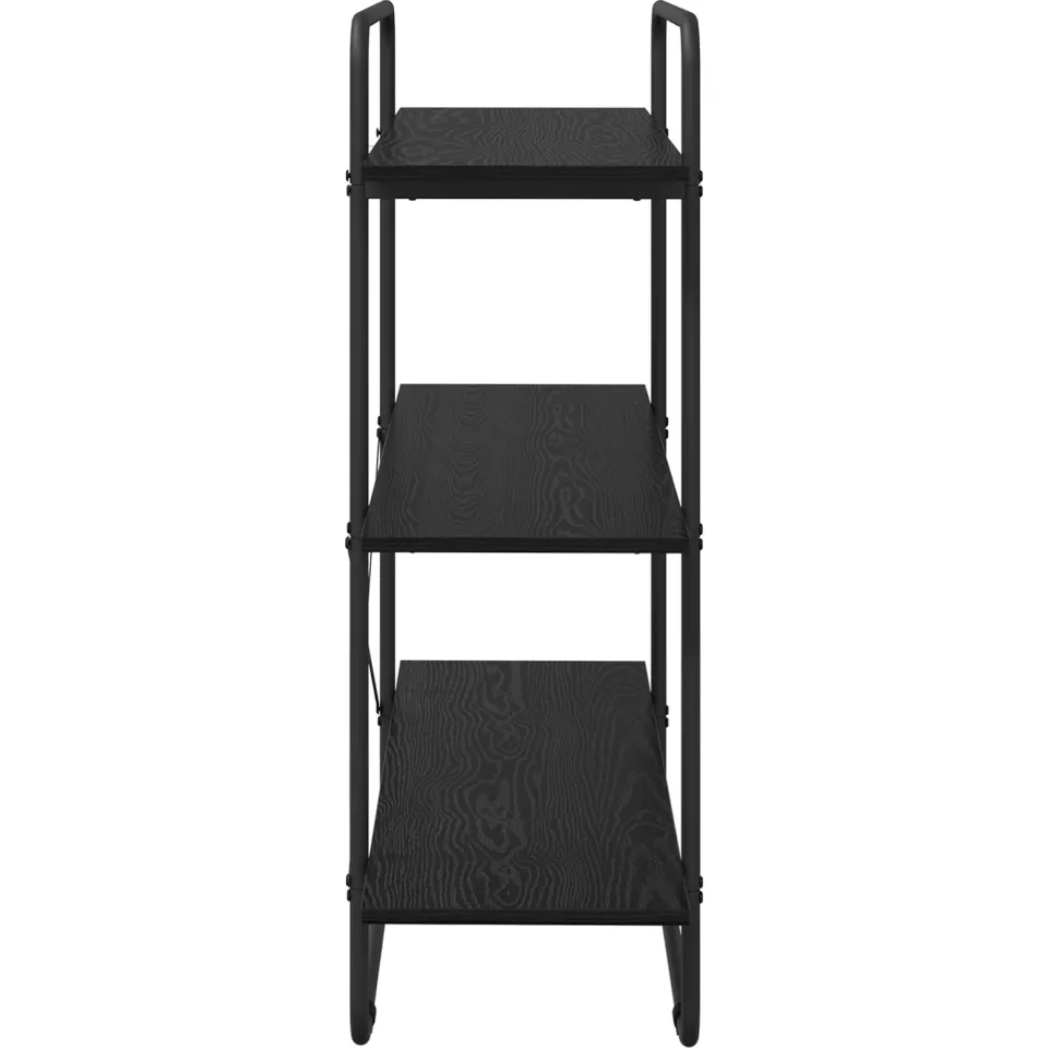 vidaXL Boekenrek 3-laags 100 x 35 x 105 cm PB Zwart eiken, foto 4