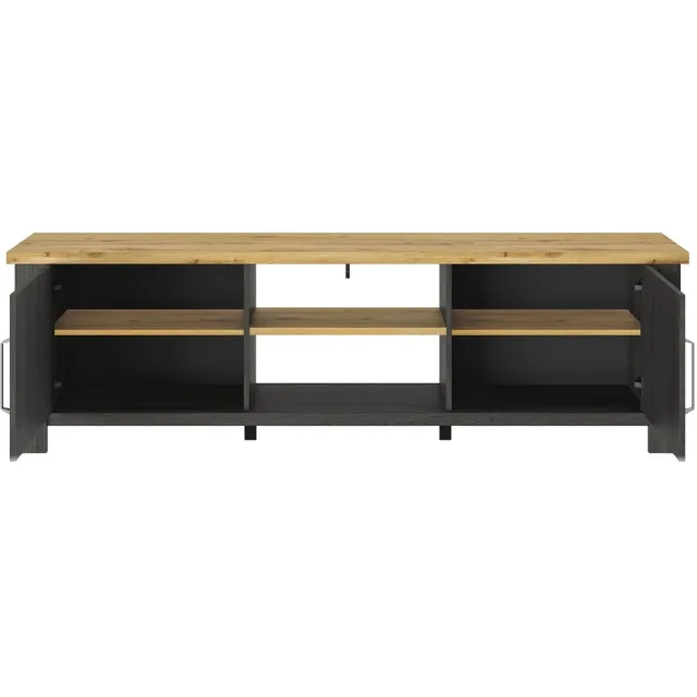 Gami tv-meubel Sequoia | 200 x 45 x 60 cm | Artisan Oak-design - Gautier - Gami - Woonkamerkasten - Zwart - MDF - Woonkamerkasten