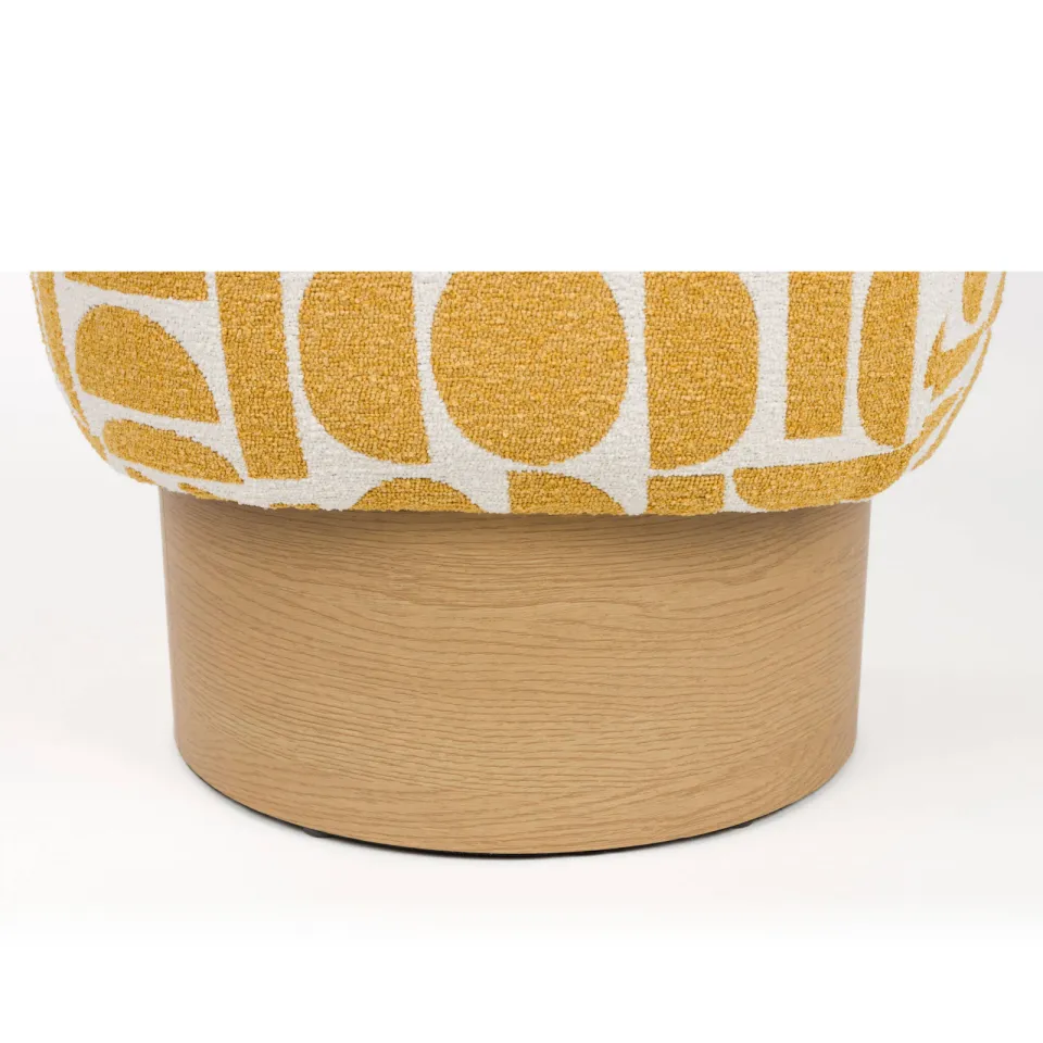 Housecraft Living poef Cyril geel, foto 6