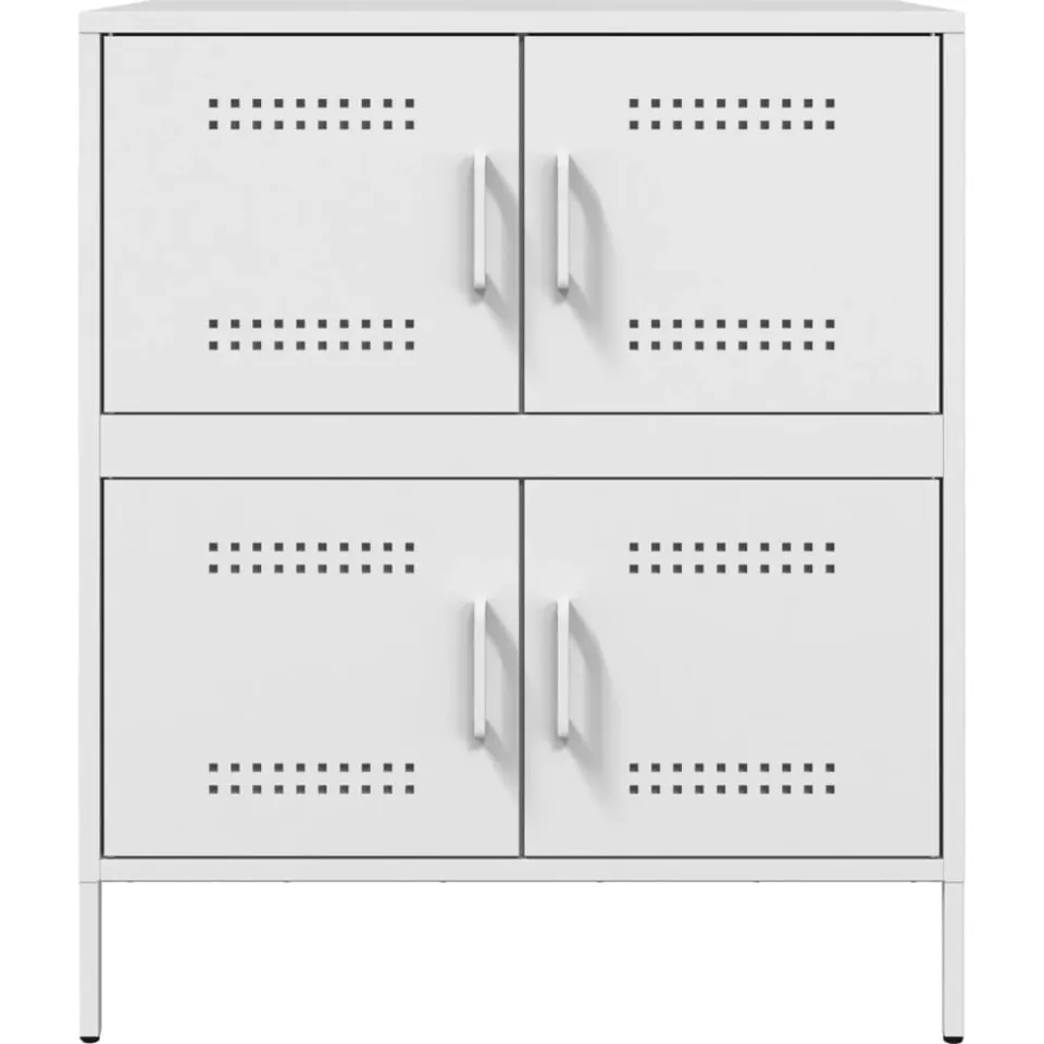 vidaXL Dressoir 68x39x79 cm staal wit, foto 4