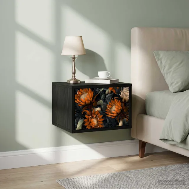 vidaXL Wandkastje LOCHEM Zwart eiken 36 x 33 x 25 cm Bewerkt hout