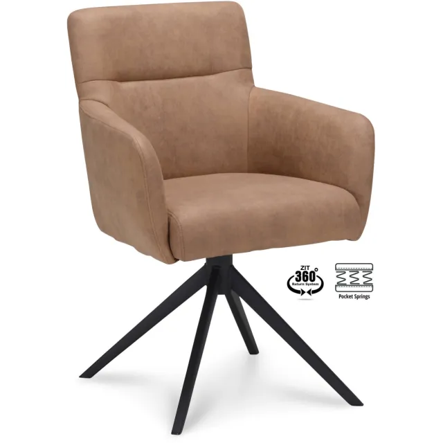 Wehkamp Home Meau eetkamerstoel mocca