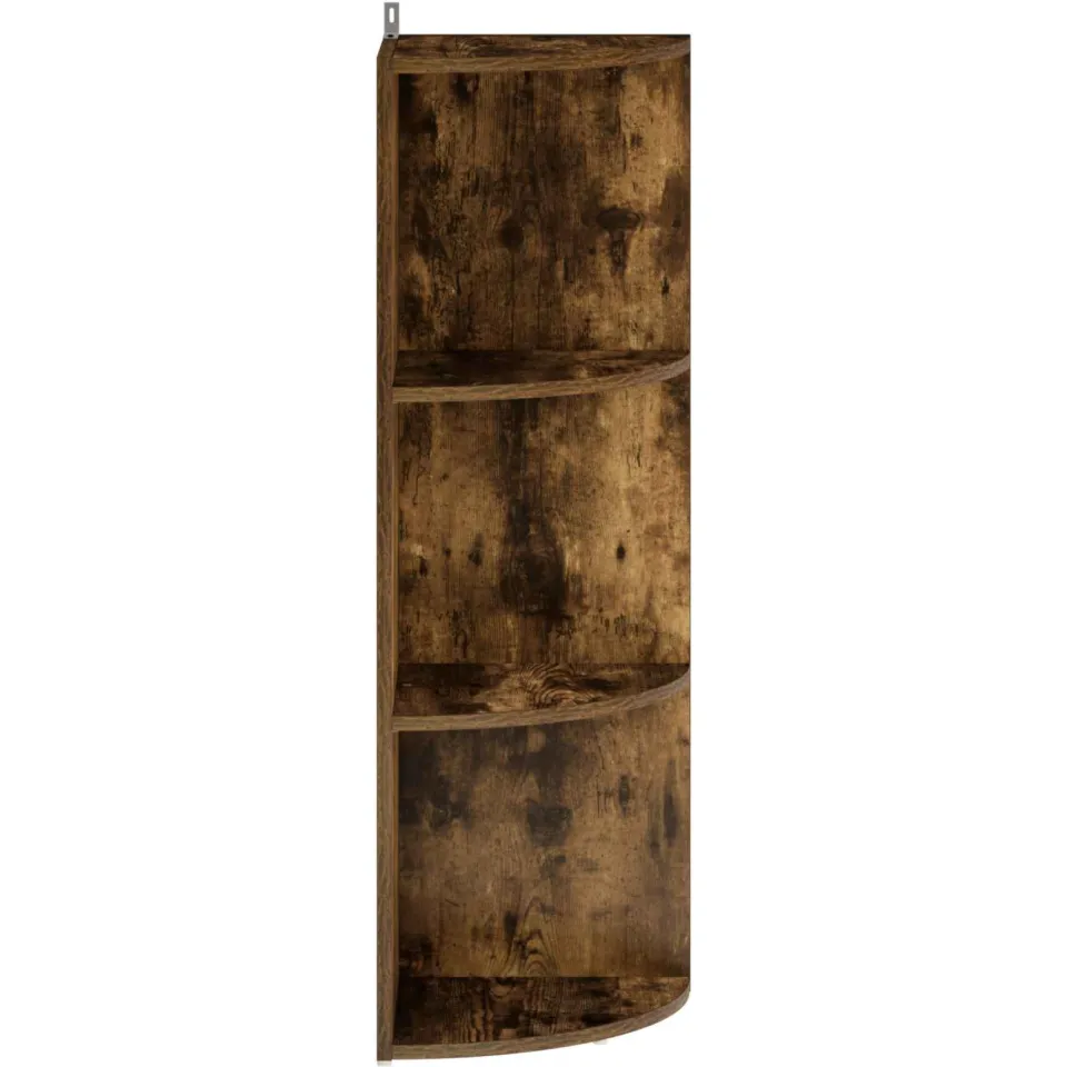 vidaXL Hoekplank 3-laags 41,5 x 41,5 x 107,5 cm Bewerkt hout bruin