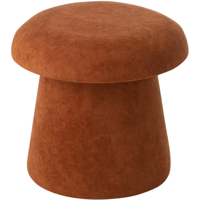 J-Line kruk Paddenstoel - hout - terracotta - small Bruin