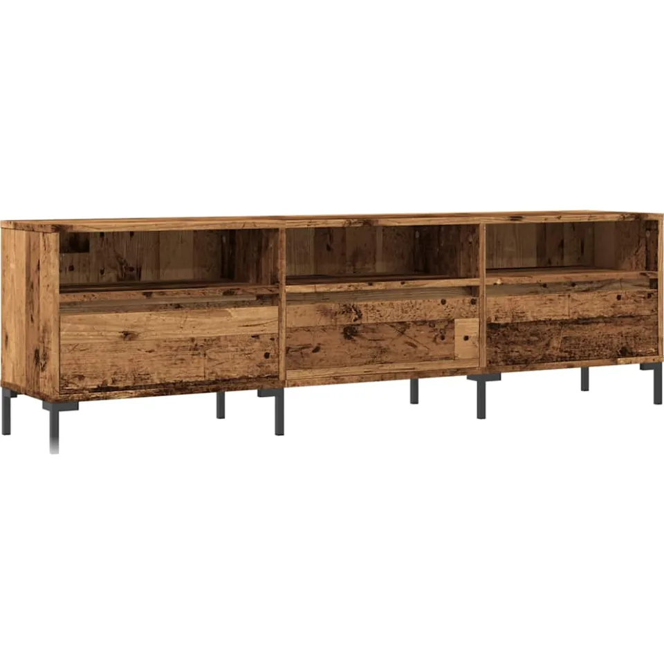 vidaXL Tv-meubel 150x30x44,5 cm bewerkt hout oud houtkleurig bruin, foto 3