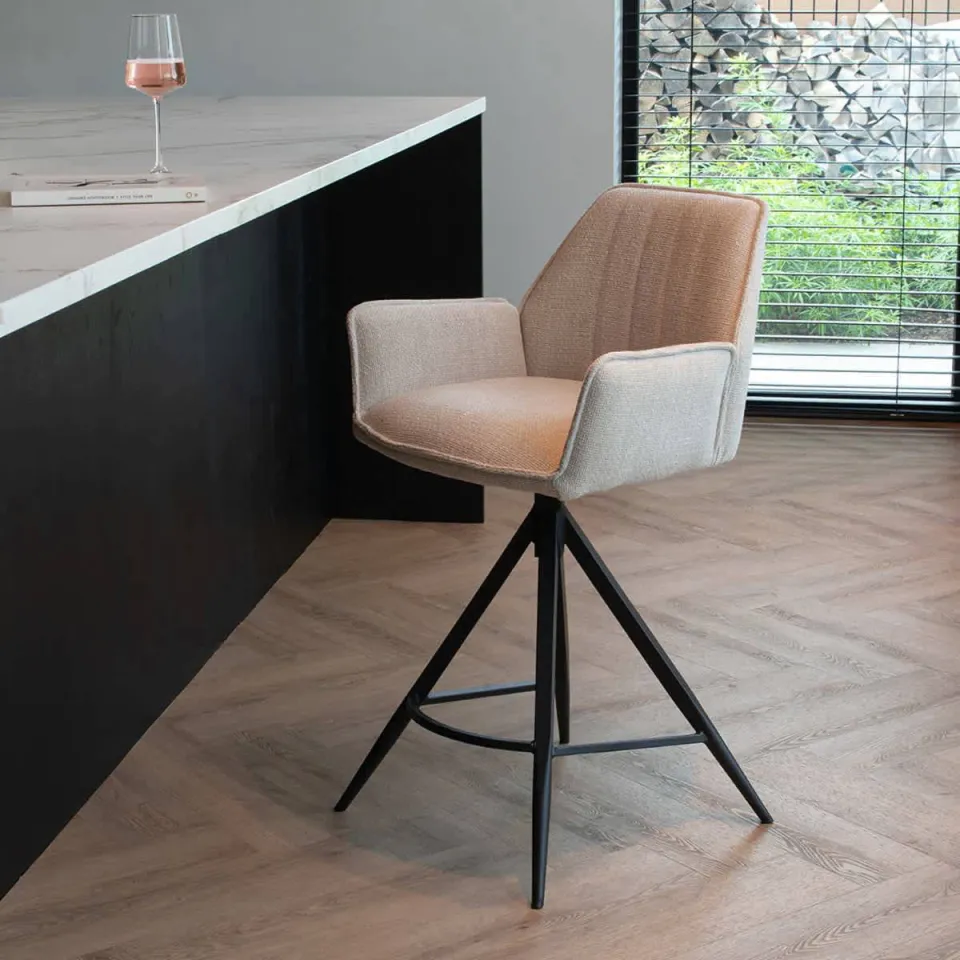 Giga Meubel Noa barstoel draaibaar beige, foto 4