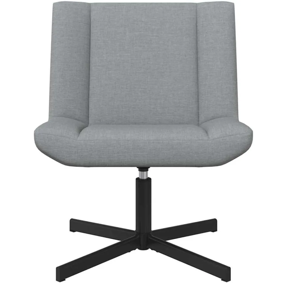 vidaXL Draaistoel Lichtgrijs 63 x 75 x 76 cm Stof grijs, foto 4