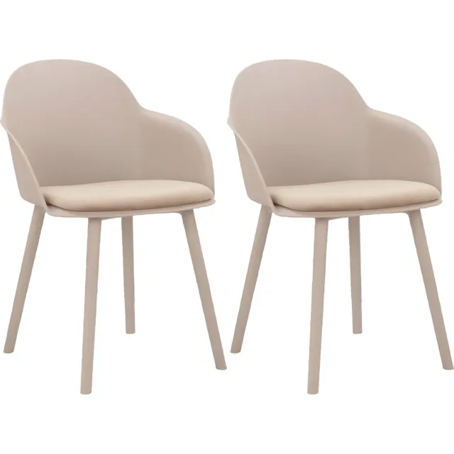 Notio Living Seiko-Eetkamerstoel - 2 Pack - Beige