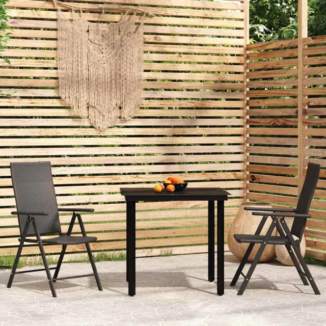 vidaXL 3-delige Tuinset zwart, foto 2