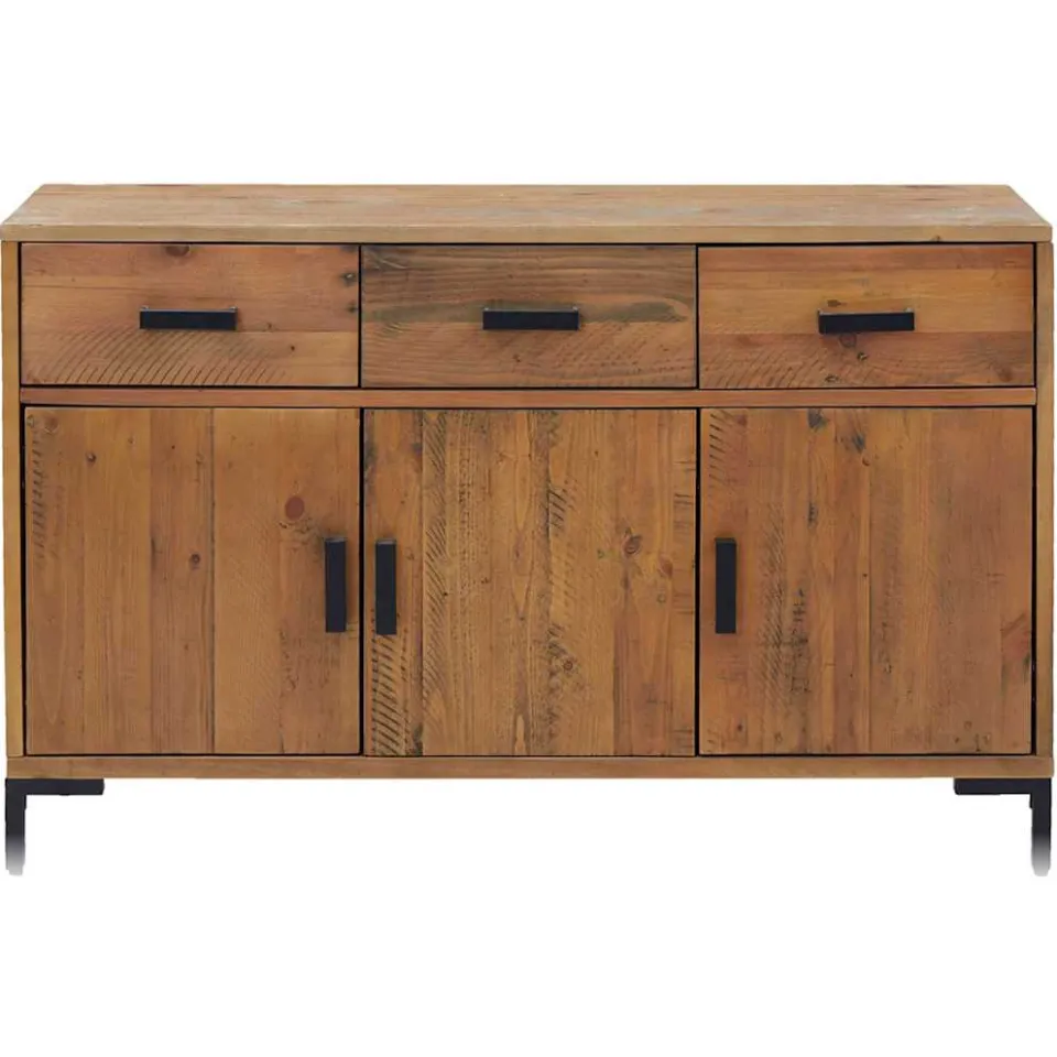 vidaXL Dressoir 110x35x70 cm massief grenenhout bruin