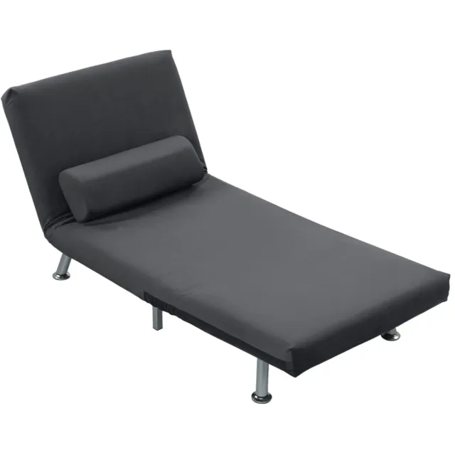MODENUIT Fauteuil 75 x 70 x 75 cm - Verstelbare Rugleuning - Voor Woonkamer - Polyester - Donkergrijs Dunkelgrau